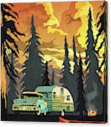 Vintage Shasta Camper Canvas Print
