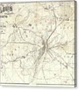 Vintage St Louis Map Canvas Print