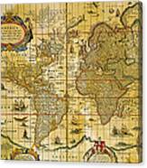 Vintage World Map Canvas Print