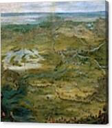 'vista Caballera Del Sitio De Breda', First Half 17th Century, Flemish School, Oi... Canvas Print