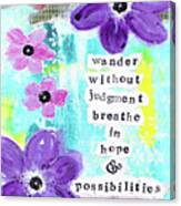 Wander Without Judgment Canvas Print
