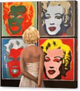 Watching Warhol Monroe Canvas Print