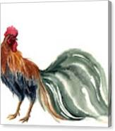 Watercolor Rooster Farm Animals Canvas Print