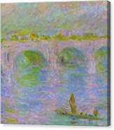 Waterloo Bridge In London - Digital Remastered Edition Canvas Print