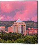 Wausau's Dudley Tower Under Pink Clouds Canvas Print