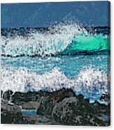 Waves On Napili Bay Canvas Print