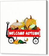 Welcome Autumn Digital Watercolor Canvas Print