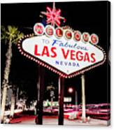 Welcome To Las Vegas Neon Sign - Nevada Usa 1x1 Canvas Print