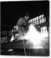 Welder Canvas Print