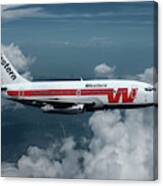 Western Airlines Boeing 737-247 Canvas Print