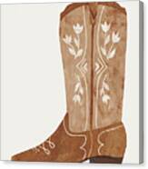 Western Cowgirl Boot Iv Canvas Print