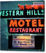 Western Hills Motel Canvas Print