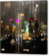 Wet Glass Manhattan View Canvas Print