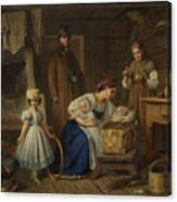 Wet Nurse Visited Her Sick Child 1860s Canvas Print