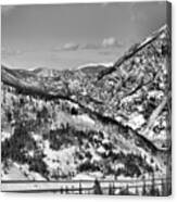 Wheeler Junction Overlook Black And White Canvas Print