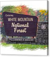 White Mountain National Forest Cutout Canvas Print