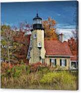 White River Light In Autumn By Whitehall Michigan Canvas Print