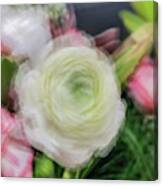 White Rose Abstract Canvas Print