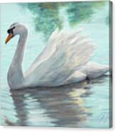 An Elegant White Swan Canvas Print