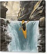 White Water Kayaking Canvas Print