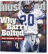 Why Barry Bolted The Inside Story Sports Illustrated Cover Canvas Print