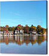 Wide View Of Boathouse Row Canvas Print