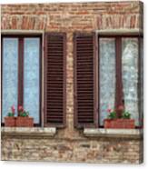 Window Flowers Of Tuscany #1 Canvas Print