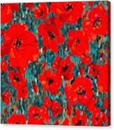 Wild Red Poppies Canvas Print