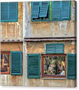 Windows Of  Ponte Vecchio Canvas Print