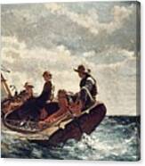 Winslow Homer Breezing Up -a Fair Wind-. Date/period 1873 - 1876. Painting. Canvas Print