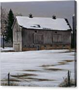 Winter Barn Canvas Print