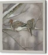 Winter Doves Canvas Print