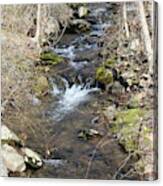 Winter Ice Melting In Poconos Canvas Print