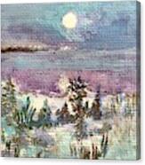 Winter Moon Energy Canvas Print