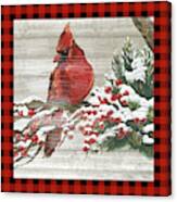 Winter Red Bird Iii Canvas Print