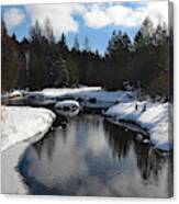 Winter Reflection At Three Springs Canvas Print