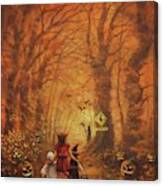 Witch Crossing Ahead Canvas Print
