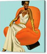 Woman Wearing An Evening Gown Canvas Print