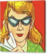 Woman Wearing Glasses Canvas Print