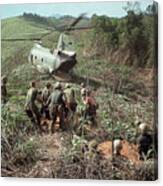 Wounded Us Marines Evacuating Battle Canvas Print