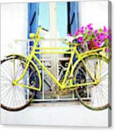 Yellow Bike Canvas Print