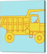 Yellow Dump Truck Canvas Print
