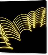 Yellow Gold Abstract  Lights Trails And Canvas Print