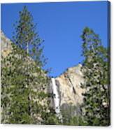 Yosemite National Park Bridal Veil Falls Twin Trees View Canvas Print