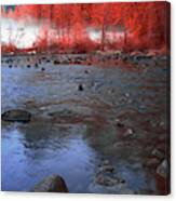 Yosemite River In Red Canvas Print