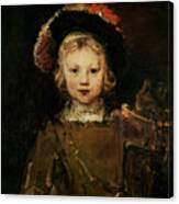 Young Boy In Fancy Dress, C.1660 By Rembrandt Canvas Print