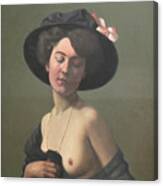 Young Woman In A Black Hat, 1908 Canvas Print
