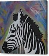 Zebra Drip Canvas Print