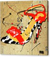 Zebra Heel Red Canvas Print