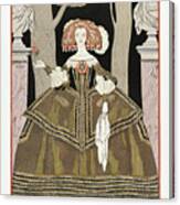 1924 Fashion Illustration In High Resolution By George Barbier Canvas Print